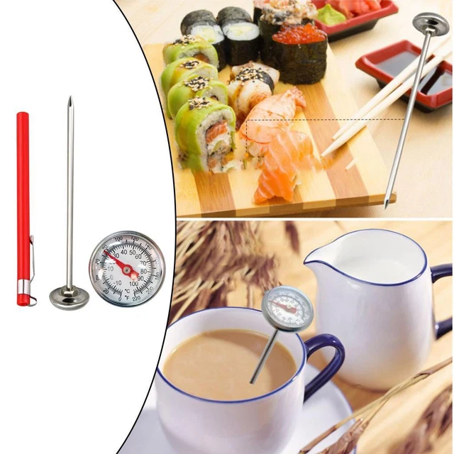 Thermomètre Four Gril Fumeur - Sonde Acier Inox 2,2 Pouces - Jauge Température Barbecue 0-120°C