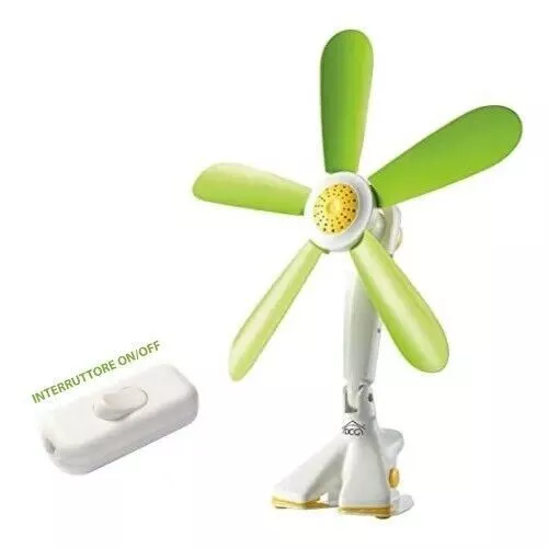 Ventilatore da Tavolo Parete Clip Morsetto Pinza Silenzioso Pale Flessibili Aria