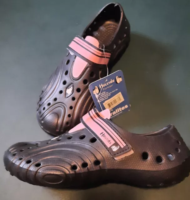 Hounds By USA Dawgs Ultra-lites Black And Pink Comfort Shoes Women's 5/6