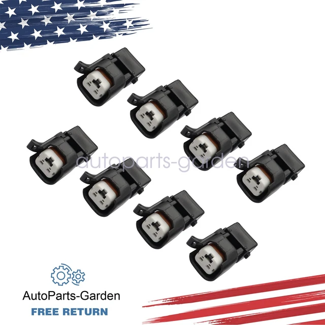 8X Fuel Injector Connector Adapter LS1 LS2 LS3 EV1 to EV6 EV14 LSX LT1 New