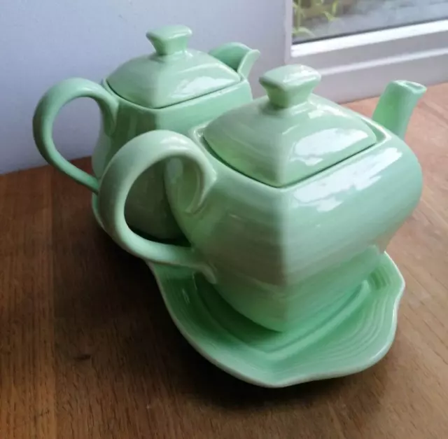 George Clews Co Ld Staffordshire England Teapot & Hot Water Jug & Tray DS004