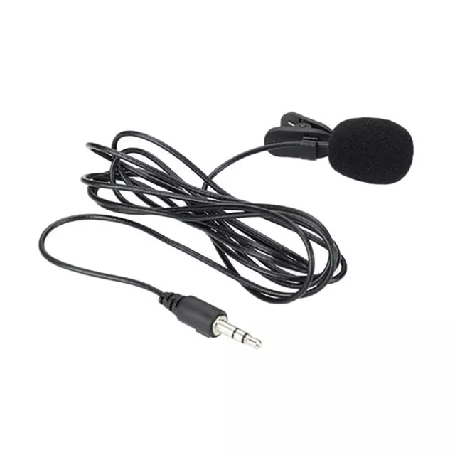 3.5mm Lavalier Microphone Hand-Free Mini Wired Collar Clip Mic for Video Meeting
