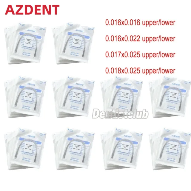 20 Packs Dental Orthodontic Super Elastic Niti Rectangular Arch Wire Nature Form