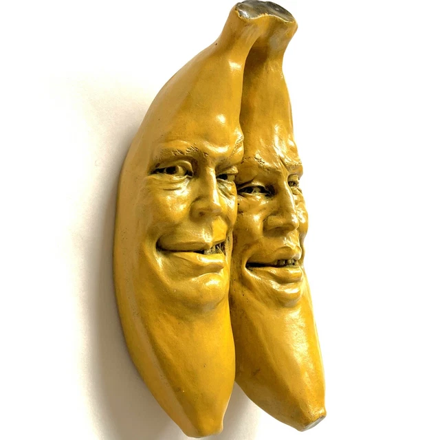 Original Handmade Banana Sculpture, Wall Art for Western Decor, Ready to Hang