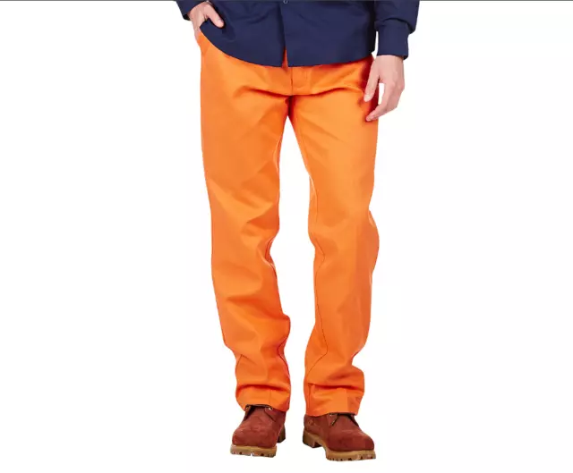 Hard Yakka Mens Workwear Cotton Drill Pants size 122R Colour Safety Orange