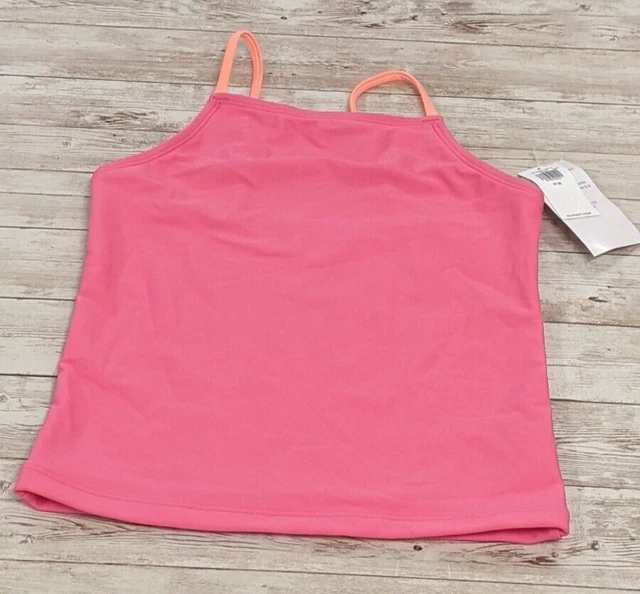 Old Navy Girls Medium Pink Sleeveless Spaghetti Strap UPF 50 Activewear Tank Top