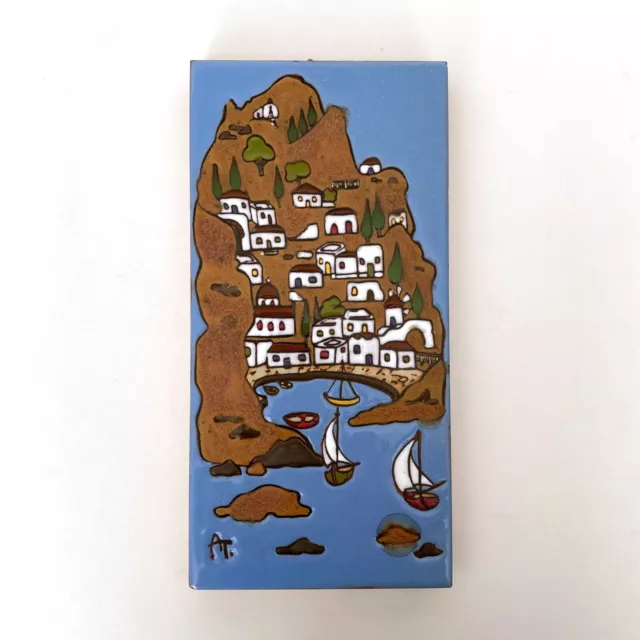 20th Century Greece Greek Art Wall Décor Tile Terracotta by Angelo Tsakirakis