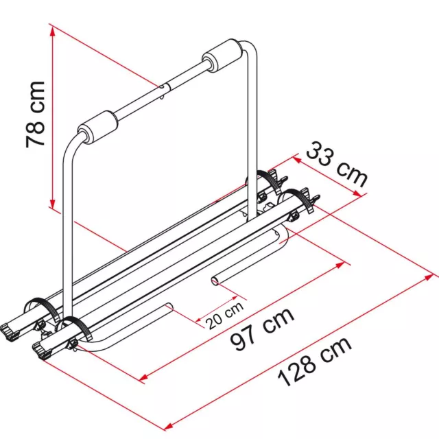 Deichsel Fahrradträger Fiamma 4,6 kg Alu Wohnwagen Deichselträger + Fahrradhülle 3