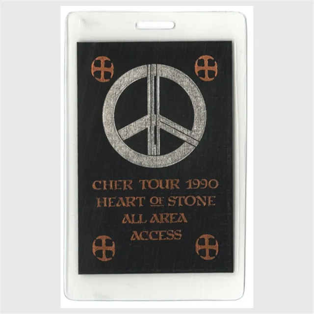 Cher 1990 Heart of Stone concert tour All Access Laminated Backstage Pass