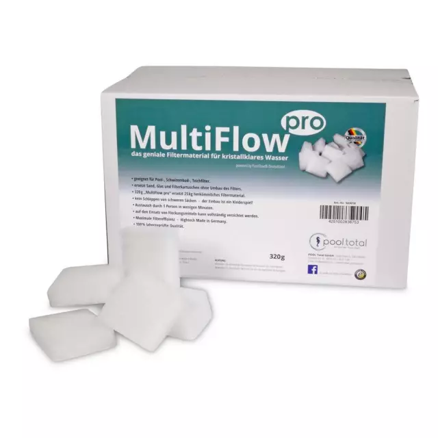POOL Total MultiFlow pro 320g Filtermaterial Pool, Schwimmbad + Teich - PureFlow