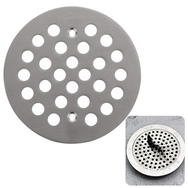 4-1/4Inch Shower Drain Cover Brushed Grate Strainer Floor Strainer  Bathroom