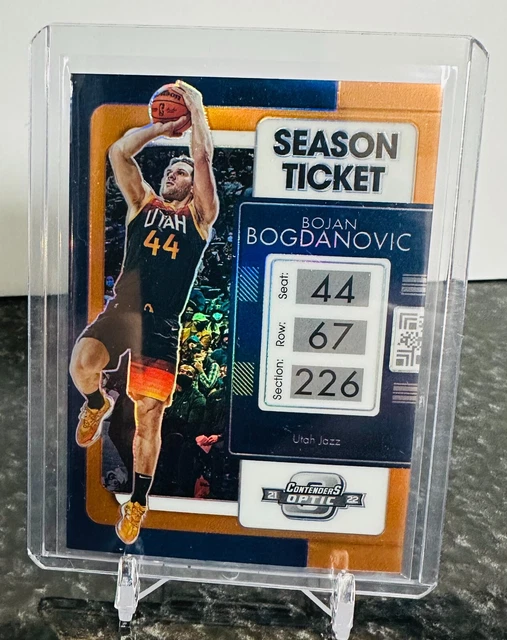 2021-22 Panini Contenders Optic Season Ticket Orange Prizm /49🔥Bojan Bogdanovic