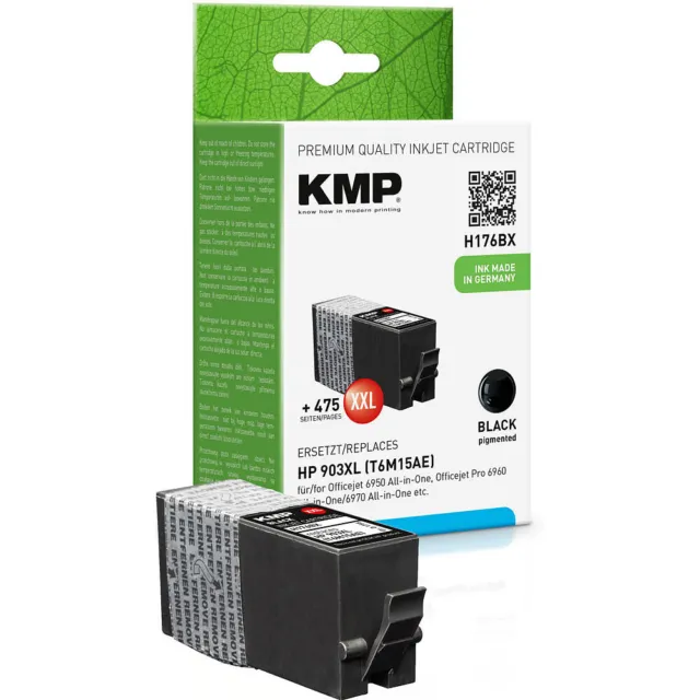 KMP H176BX Tinte ERSETZT HP 903XL / T6M15AE Black