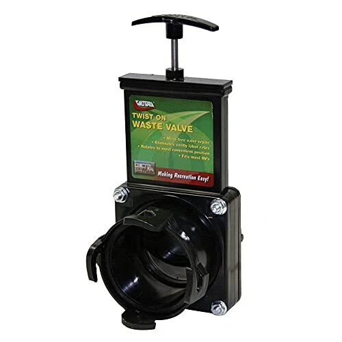 Valterra T58 Twist-On Waste Valve Mess-Free Waste Valve for RV's Campers Trai...