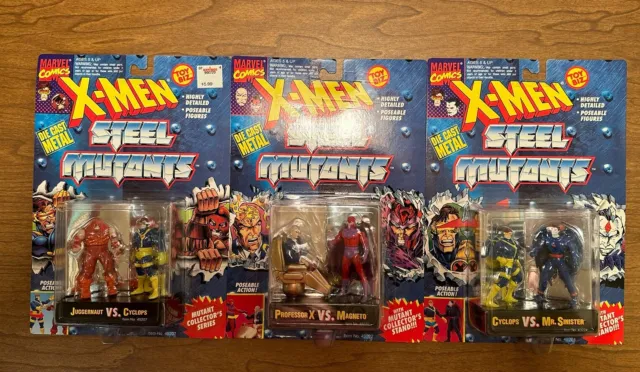 Marvel X-men Steel Mutants Toy Biz. 3 Sets. New.