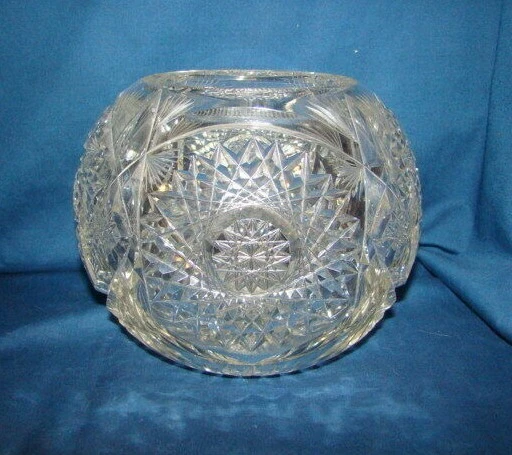 Libbey Cut Glass Large Rose Bowl Vase
