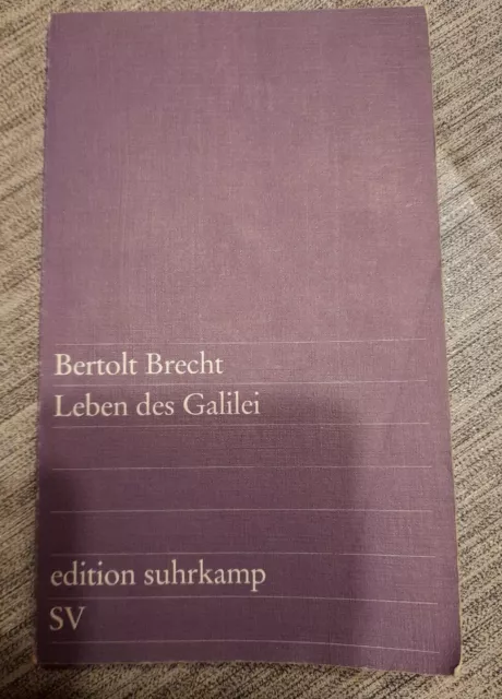 Berthold Brecht "Leben des Galilei" edition suhrkamp Schullektüre 2015