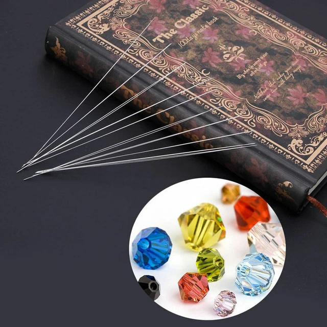 Big Eye Curved Beading Needles Needle 125x0.6mm Easy DIY Thread Craft F6