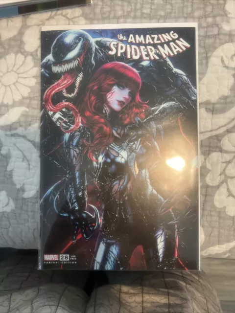 🕷🔥Amazing Spiderman 28 Ariel Diaz Variant Trade Venomized Mj 2023🔥🕷