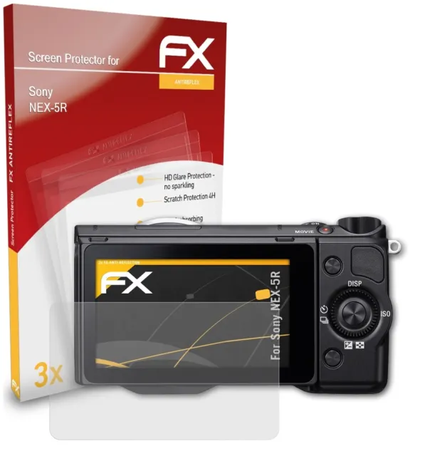 atFoliX 3x Screen Protection Film for Sony NEX-5R matt&shockproof