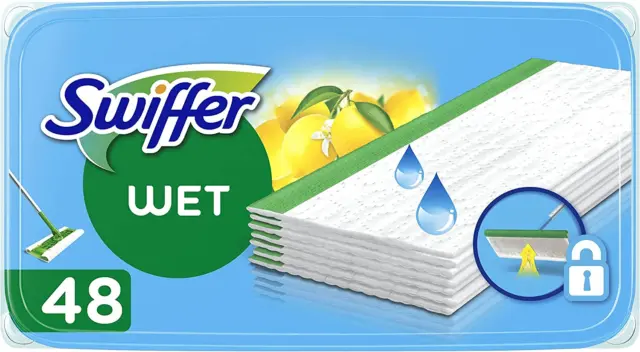 Lot de 6 Lingettes Reutilisable pour Swiffer WetJet,Mop Remplacement pour  Swiffer WetJet Spray Balais Lavables en Microfibre pour Nettoyage des Sols