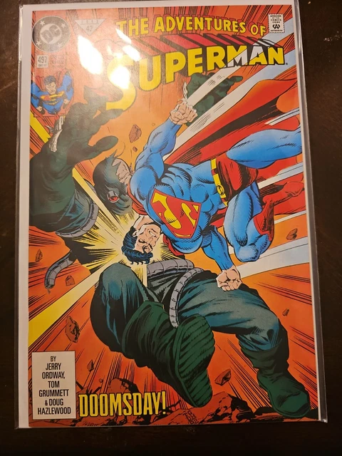 DC Comics Adventures of Superman #497 1992 Doomsday Jerry Ordway VF/NM or Better