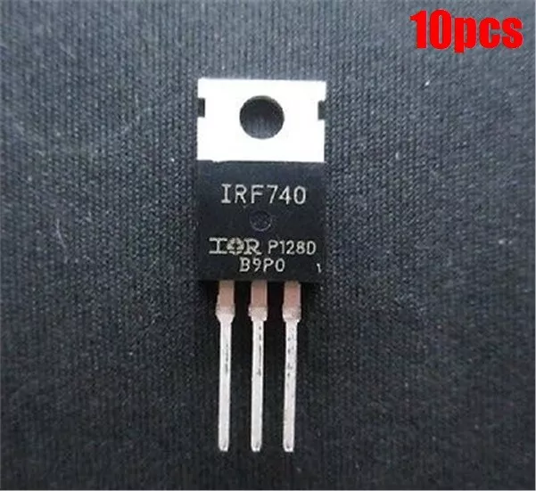 10Pcs IRF740 Irf 740 Power Mosfet 10A 400V TO-220 pk