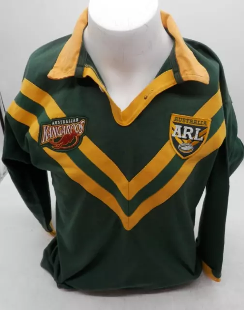 VINTAGE Australian Kangaroos Rugby League Supporter's Jersey size medium