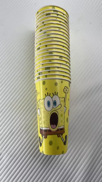 Spongebob SquarePants Movie Burger King Wax Paper Cups 2004 2