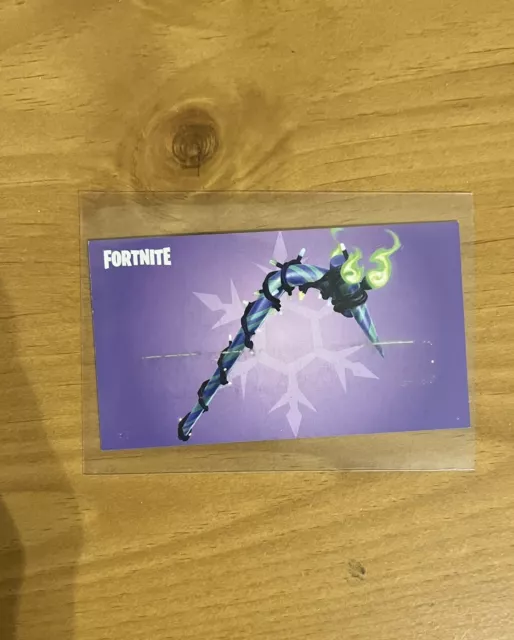 Fortnite Minty Pickaxe Card - Collector Scratched &Used Code Fast
