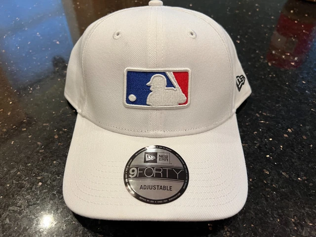 *RARE* *NEW* Major League Baseball New Era 9FORTY MLB Logo Batterman White Cap