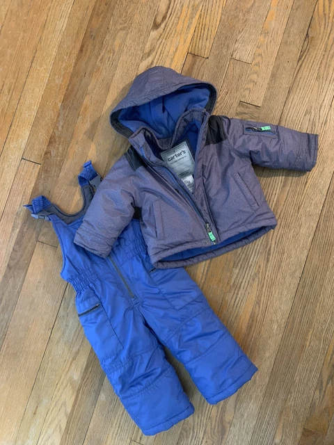 Carters Baby Boy Blue Grey 12 Months Snowsuit Overalls Puffer Coat