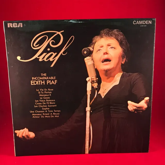 The Incomparable Edith Piaf 1970 UK Vinyl LP La Vie En Rose Best of Monsieur X