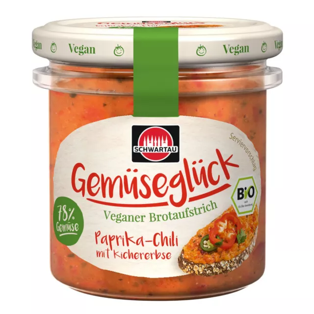 Schwartau Gemüseglück Bio Crema Spalmabile Paprika Chili Kichererbse