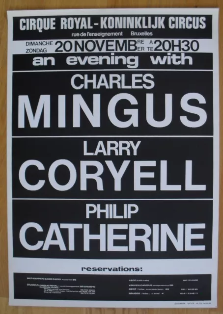 CHARLES MINGUS CORYELL CATHERINE jazz original silkscreen concert poster '78