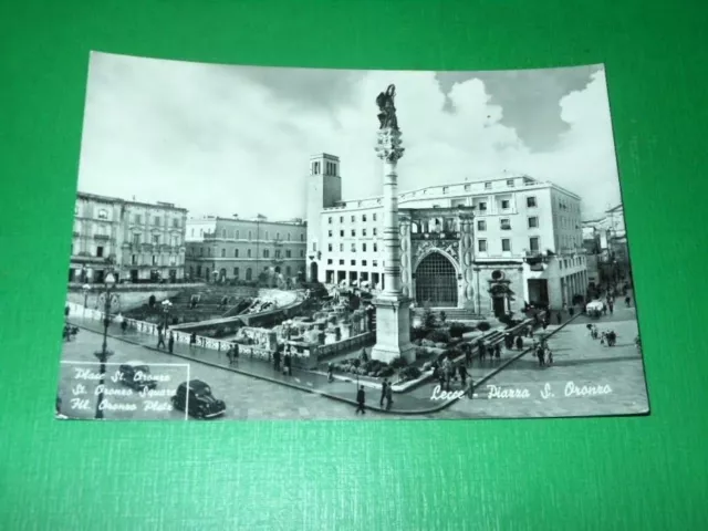 Cartolina Lecce - Piazza S. Oronzo 1955 ca