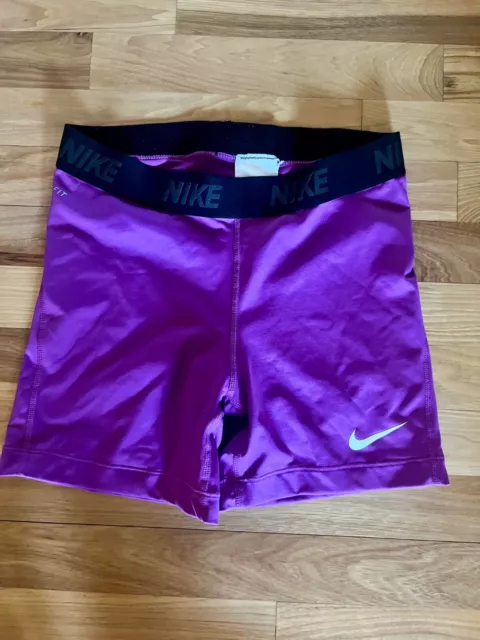 Womens Nike Pro Spandex Athletic Shorts Size Medium Gently Pre-Owned