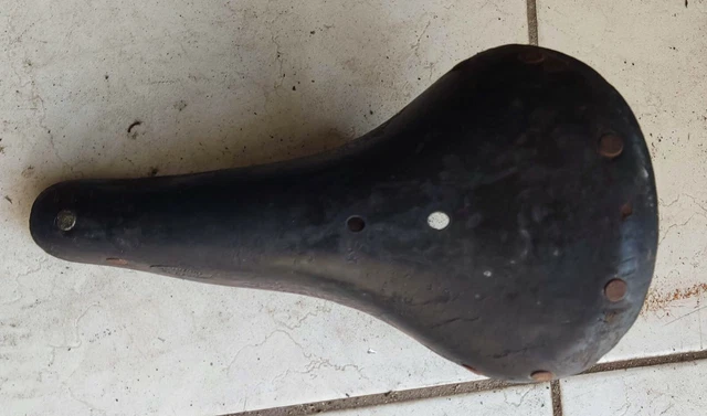 Selle Cuir IDEALE 80 Vélo Course – Vintage Années 1920/30 – Longueur 28cm
