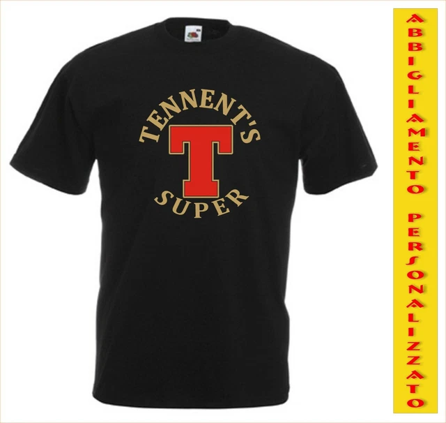 T-Shirt maglietta unisex logo Tennent's Super Beer birra Uomo/Ragazzo/Donna SMLX