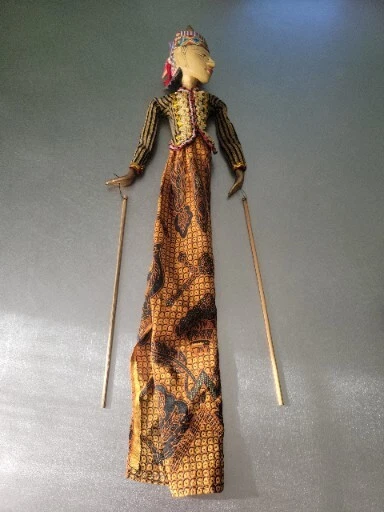 Java Puppet Doll VTG INDONESIAN ROD Puppet Wayang Golek Java Shadow Hand Carved Wooden ...