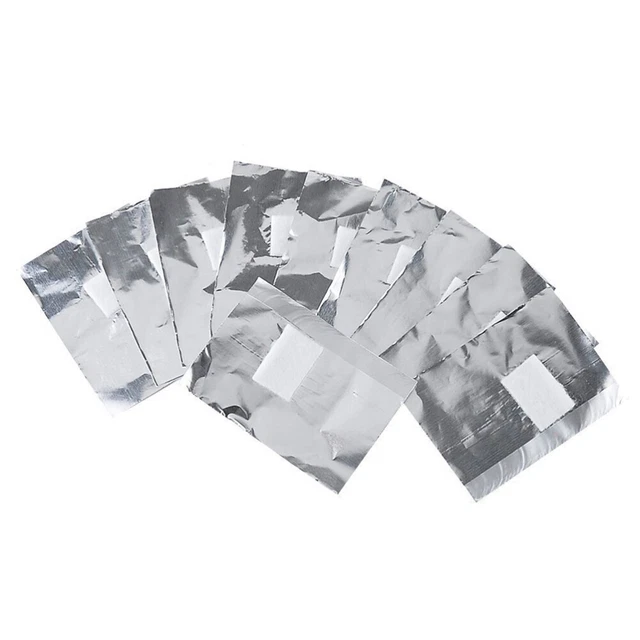 100 piezas fácil de usar remojo de papel de aluminio envolvente de uñas salón hágalo usted mismo