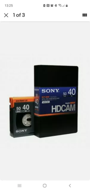 Sony BCT-40HD. Cinta de video HDCAM de 40 minutos. HDVS digital. 100% genuino