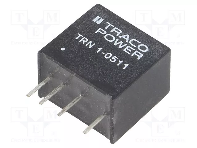 1 pcs x TRACO POWER - TRN 1-0511 - Converter: DC/DC, 1W, Uin: 4.5÷13.2V, Uout: 5