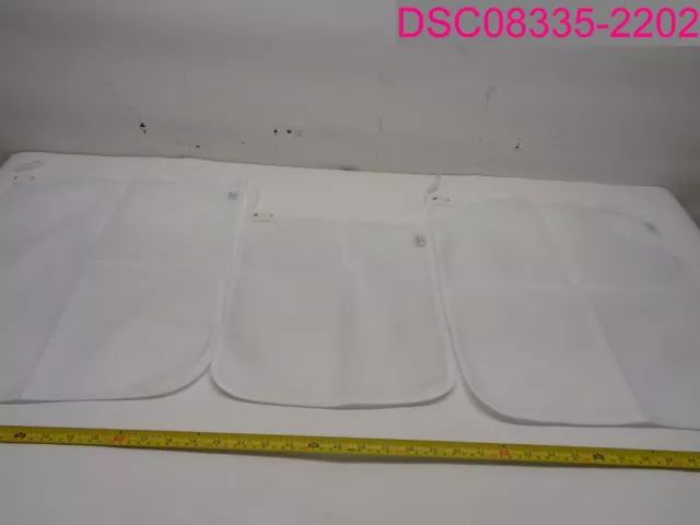 3 Pc RoomyRoc Mesh Laundry Bags White, 2 Large (16"x19"), 1 Medium (12"x15")