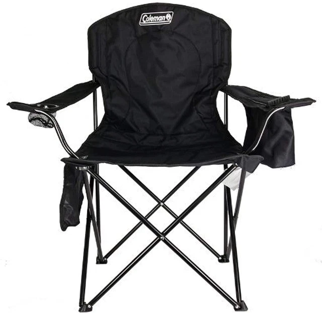 Coleman® Adult Camping Chair with Built-In 4-Can Cooler, Black