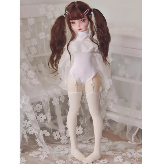FULL SET 1/6 SD BJD Doll Face Makeup Eyes Wig Hair Clothes Ball Jointed Girl Toy