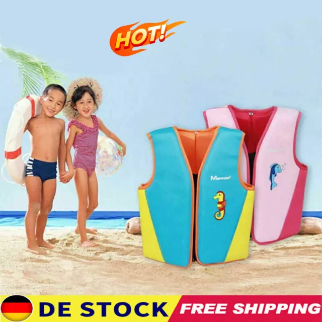 DE Kinder Schwimmweste Schwimmende Zip Life Jacket Schwimmhilfe Jungen/Mädchen .