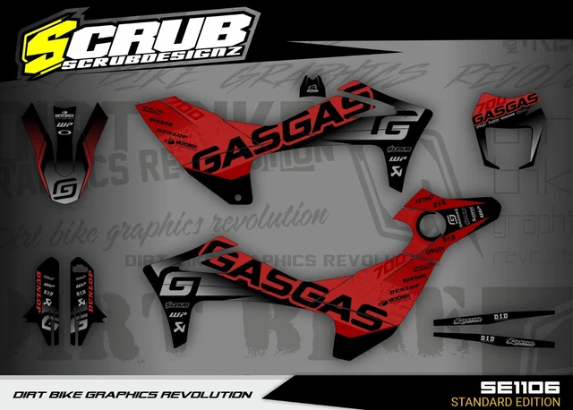 Kit Autocollants GasGas SM700 2022-2024 – Design Half Life, Neuf