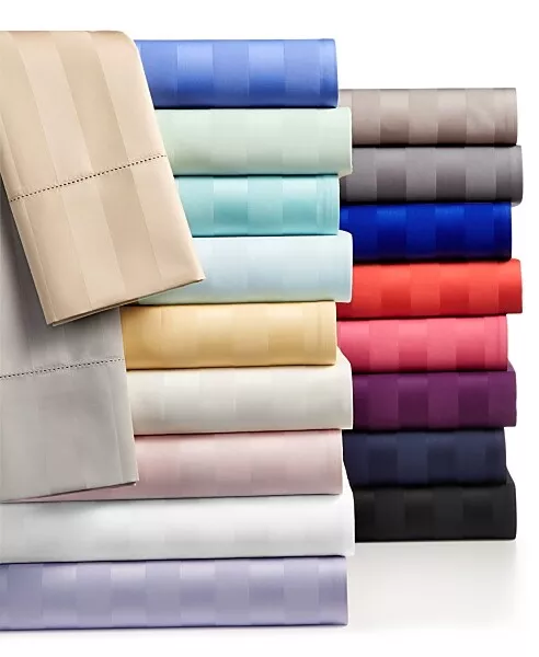 Luxurious Bedding Collection 1000TC Egyptian Cotton Only Strip Colors Super King