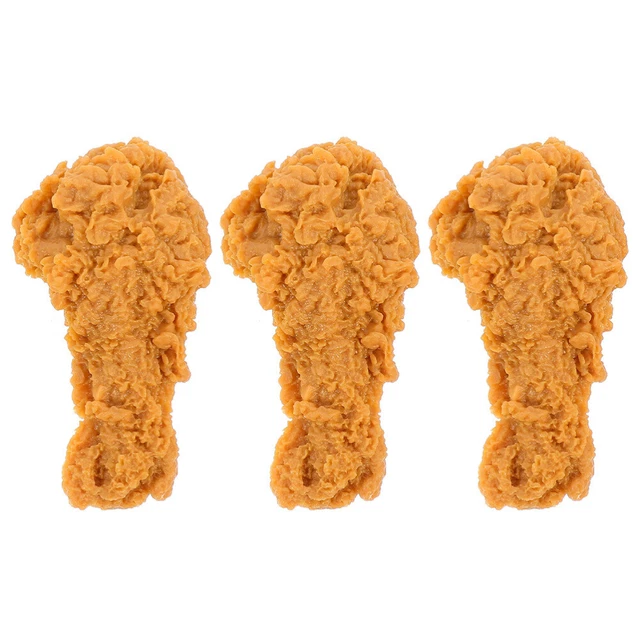 3 pz simulazione modello pollo fritto giocattoli da cucina appesi modelli alimentari